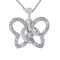 .925 Sterling Silver 1/4 cttw Prong-Set Diamond Butterfly 18" Pendant Necklace (H-I Color, I1-I2 Clarity) - Evallys.com # #