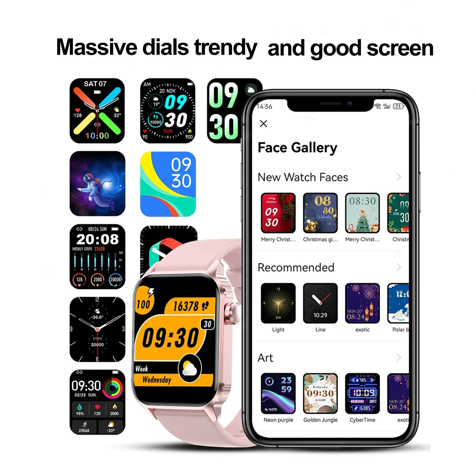 TG08 Smart Watch, 1.85"Smartwatch for Men Women (Answer/Make Call), Fitness Tracker with 100+ Sport Modes, Waterproof Watch. - Evallys.com