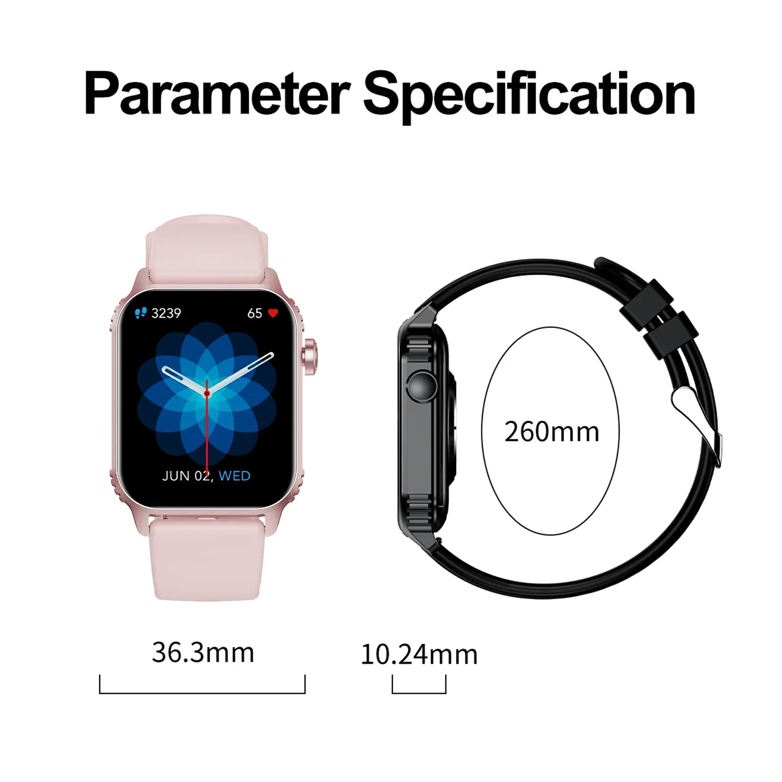 TG08 Smart Watch, 1.85"Smartwatch for Men Women (Answer/Make Call), Fitness Tracker with 100+ Sport Modes, Waterproof Watch. - Evallys.com