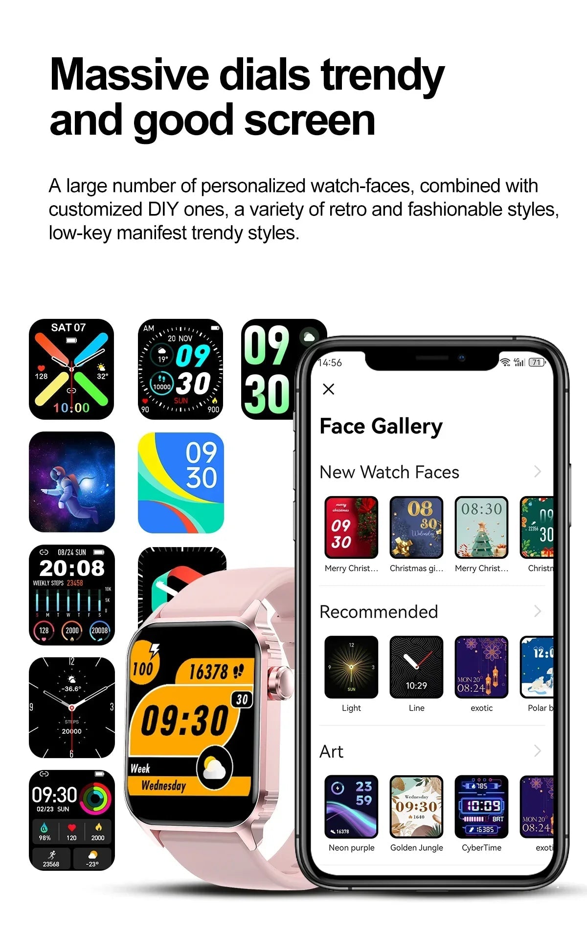 TG08 Smart Watch, 1.85"Smartwatch for Men Women (Answer/Make Call), Fitness Tracker with 100+ Sport Modes, Waterproof Watch. - Evallys.com