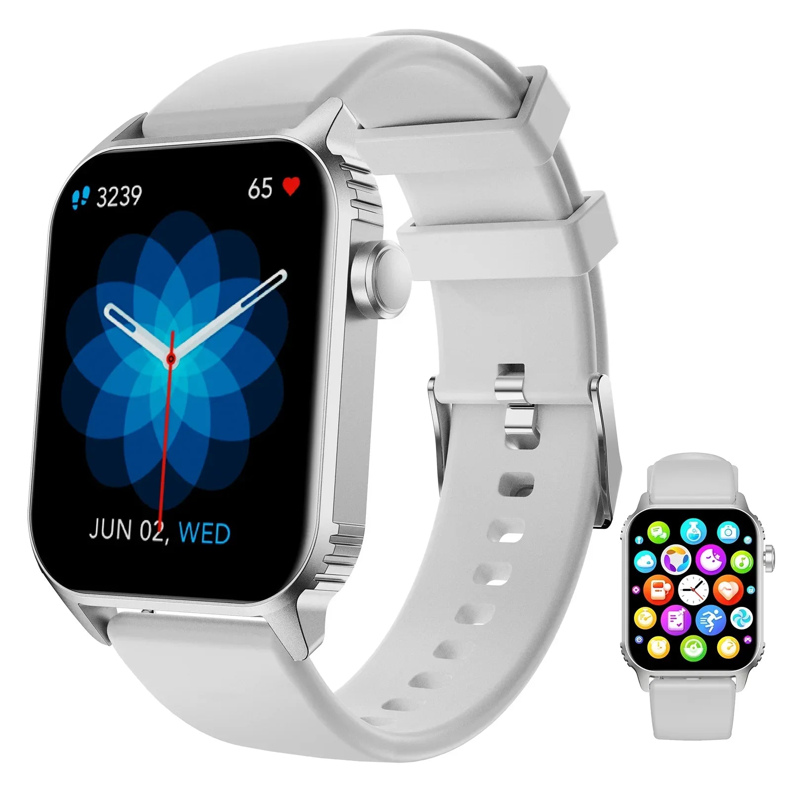 TG08 Smart Watch, 1.85"Smartwatch for Men Women (Answer/Make Call), Fitness Tracker with 100+ Sport Modes, Waterproof Watch. - Evallys.com