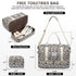 LOVEVOOK Travel Duffle Bag,Weekender Bags for Women with Shoe Compartment，Carry on Overnight Bag with Toiletry Bag,Gym Duffel Bag with Wet Pocket, Hospital Bags for Labor and Delivery Large-2 Pcs Leopard print-b - Evallys.com # #