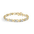 10k Yellow Gold Plated .925 Sterling Silver 2.00 Cttw Round-Cut Diamond Link 7" Bracelet (H-I Color, I2-I3 Clarity) - Evallys.com # #