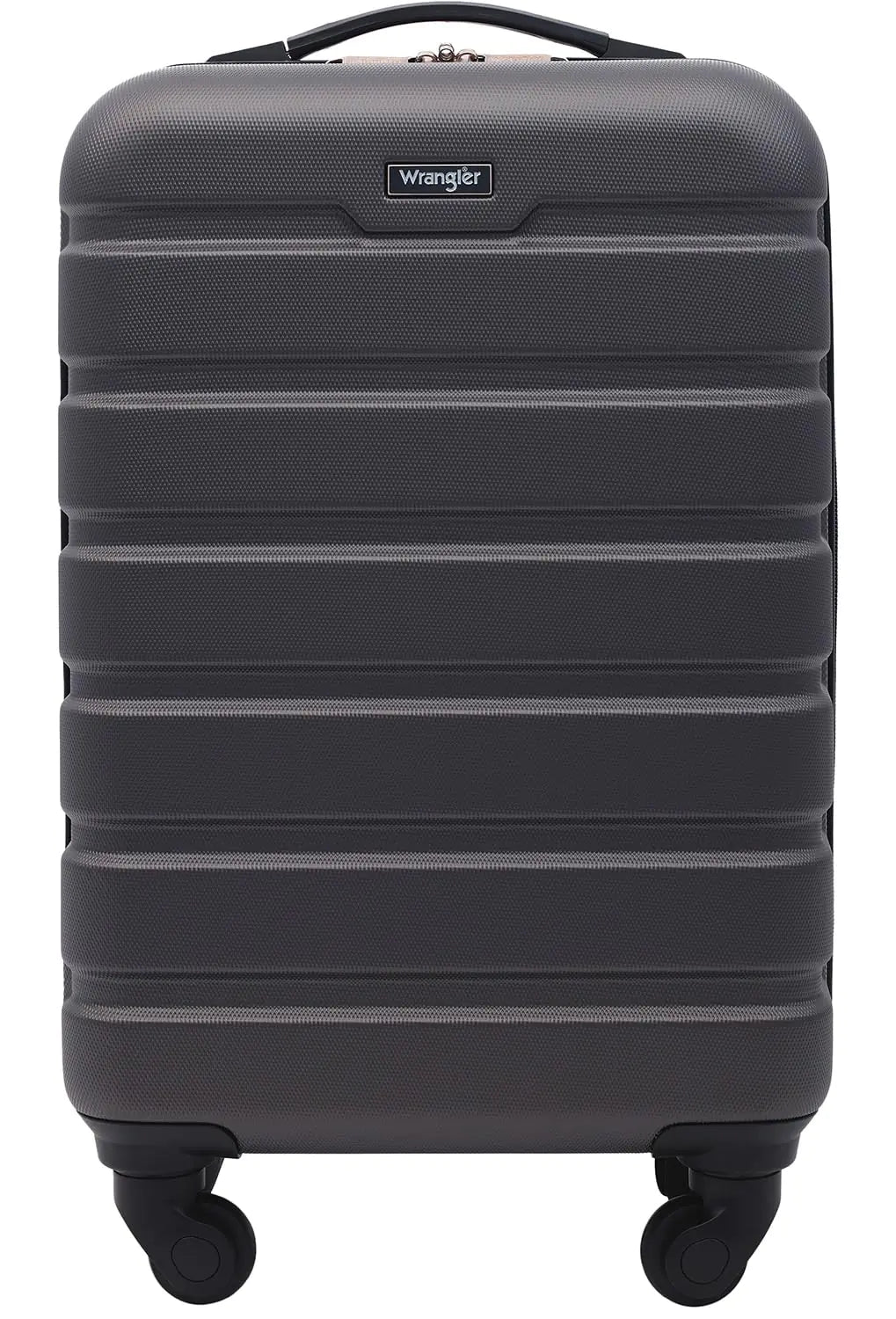 Wrangler Hard side Spinner Luggage, Charcoal, Carry-On 22" Inch Carry-On 22-Inch - Evallys.com # #