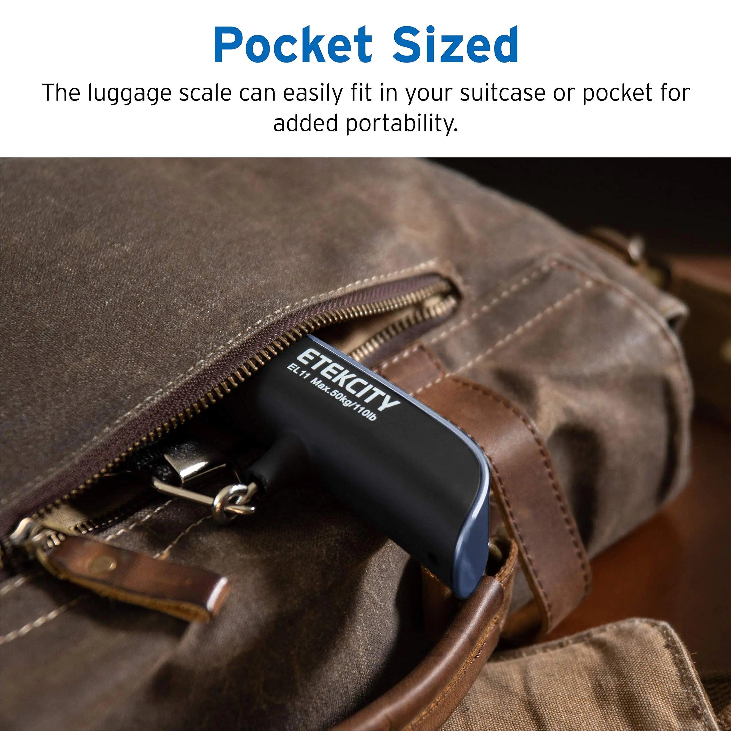 Etekcity Luggage Scale, Suitcase Weight Scale with Hook for Travel Essentials, Digital Portable Hand Hanging Weigher for Bag Tags, 110 Pounds, Heavy Duty, Battery Included Bright Blue - Evallys.com