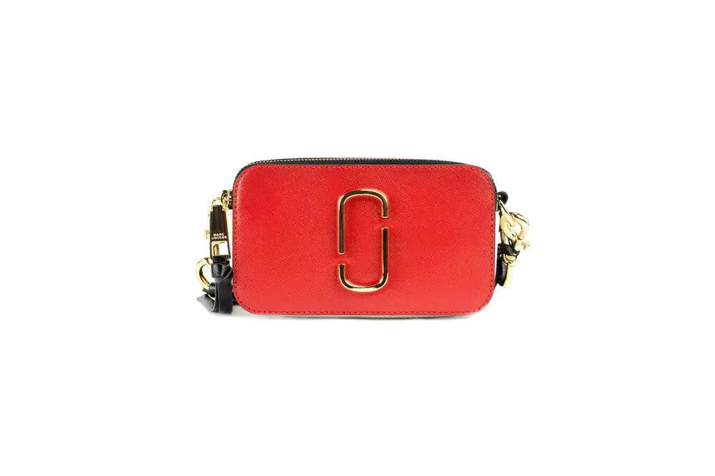 Marc Jacobs The Americana Snapshot Saffiano Leather True Red Shoulder Handbag - Evallys.com # #