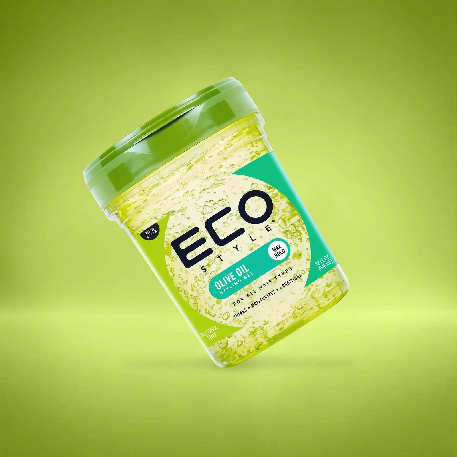 Ecoco Eco Style Gel Olive Oil - 100% Pure Olive Oil - Adds Shine And Tames Split Ends - Weightless Style - Nourishes And Repairs - Adds Moisture To The Scalp - Superior Hold - Healthy Shine - 32 Oz 32 Fl Oz (Pack of 1) - Evallys.com # #