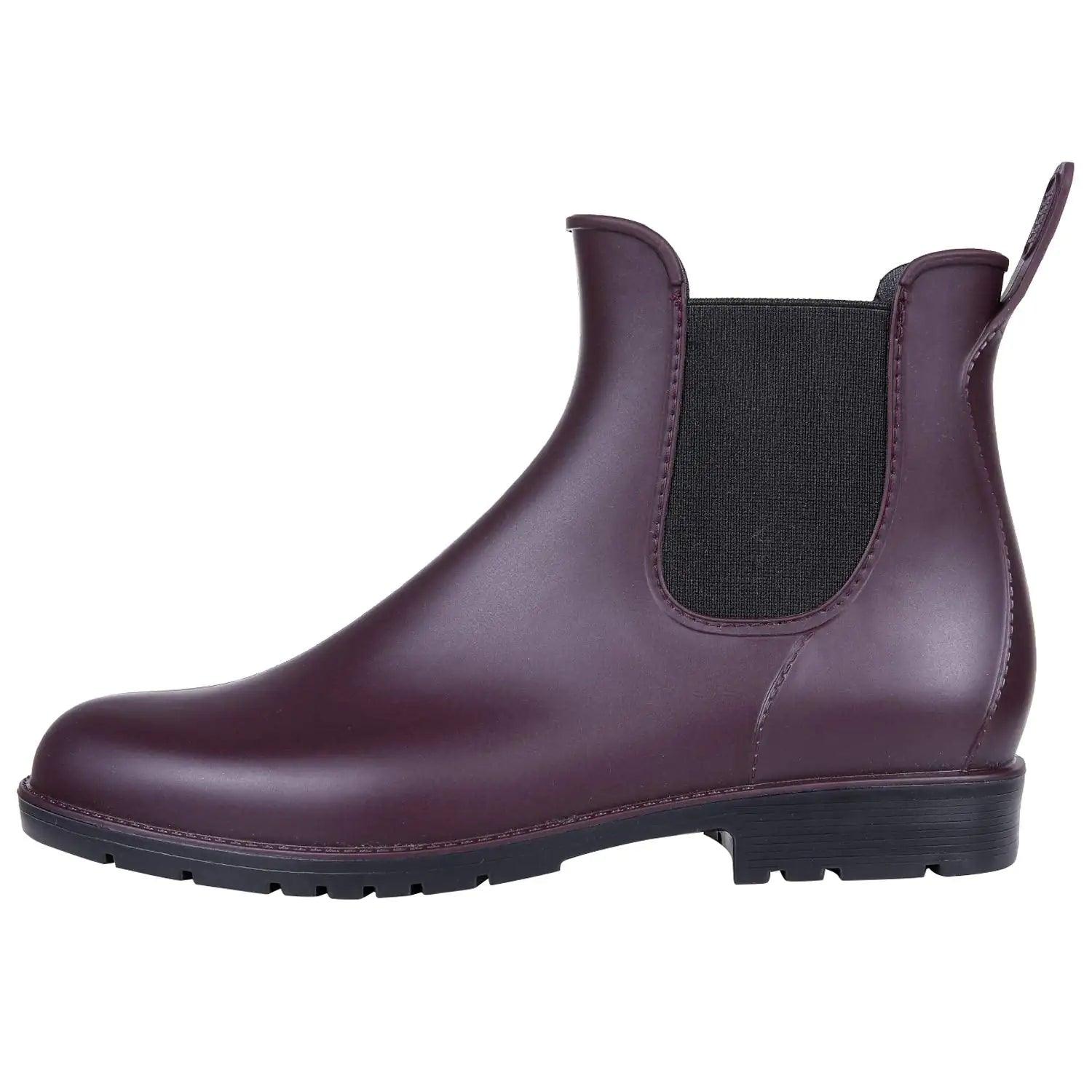 Asgard Women's Ankle Rain Boots Waterproof Chelsea Boots 12 Burgundy - Evallys.com # #