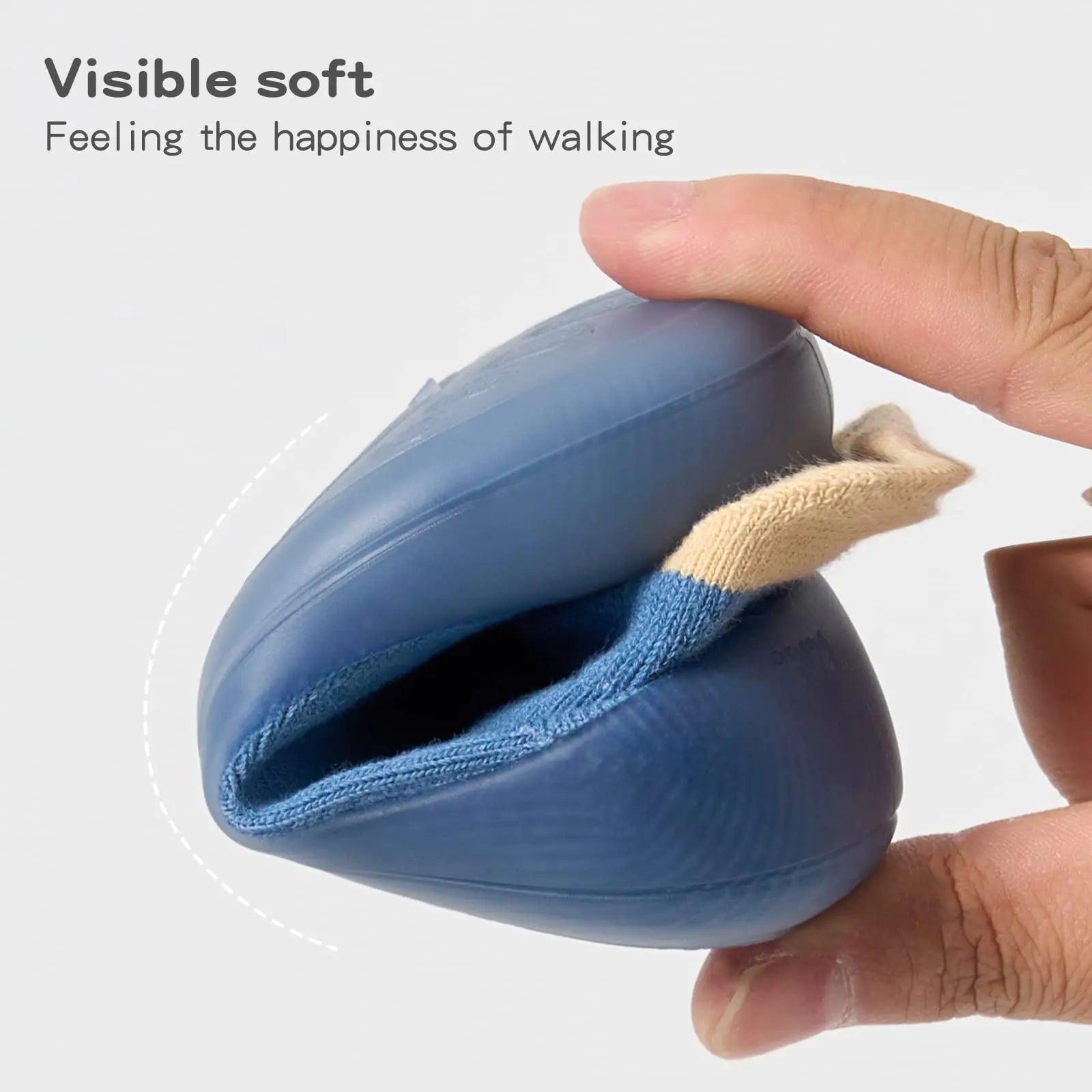Baby Sock Shoes Baby Walking Shoes Infant Non-Slip Breathable Slippers with Soft Rubber Sole Baby Boys Girls Sneakers 6-9 Months Infant Af-39 Purple - Evallys.com # #