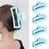 5 Inche Blue Extra Large Claw Clips for Thick Hair and Long Hair, 4 Pack Xl Jumbo Claw clips, Oversized Matte Non-slip Rectangle Hair Clips for Women, Big Strong Hold Jaw Clip - Evallys.com # #