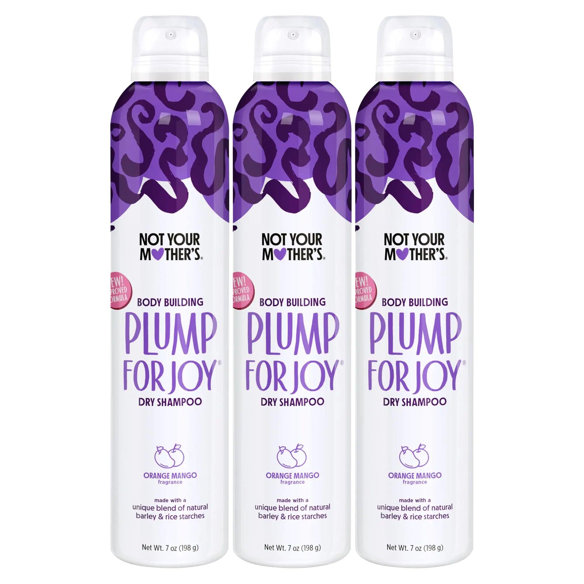 Not Your Mother's Plump for Joy Dry Shampoo (3-Pack) - 7 oz - Dry Shampoo for Ultimate Hair Oil Absorption - For All Hair Types 7 Ounce (Pack of 3) - Evallys.com # #