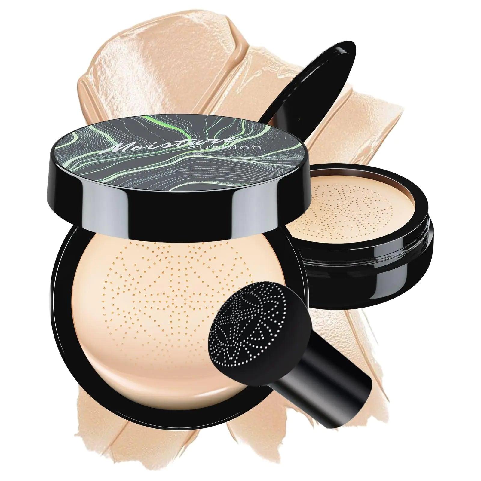 Mushroom Head Air Cushion CC Cream - BB Cream Face Makeup Foundation for Mature Skin Moisturizing Concealer Brighten Long-Lasting, Even Skin Tone for All Skin Types, Ivory Color - Evallys.com # #