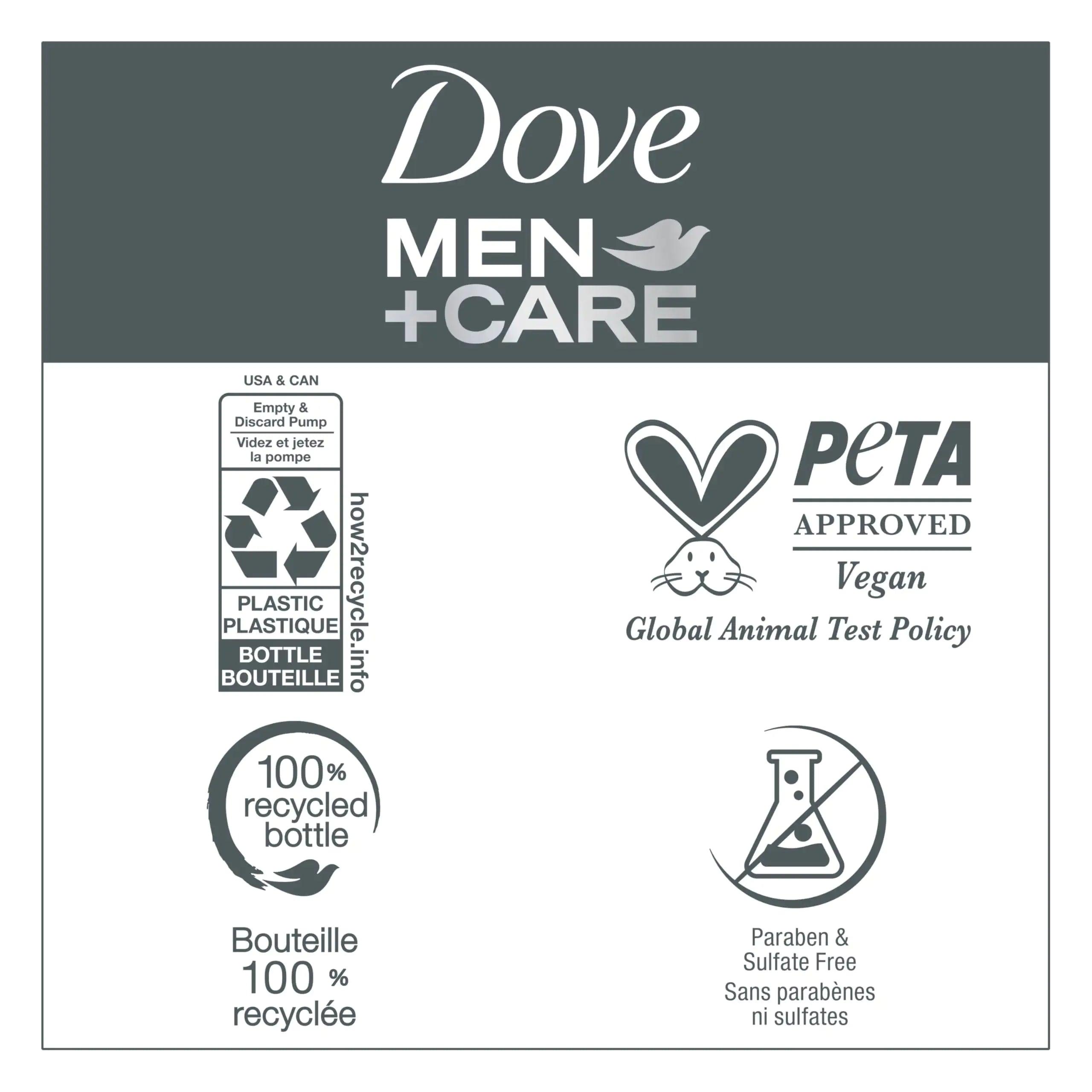 Dove Men+Care 2-in-1 Shampoo + Conditioner Sandalwood & Cardamom Oil for Thick & Full Hair, + Vitamin B3 & Mineral Complex, 17.5 oz - Evallys.com # #