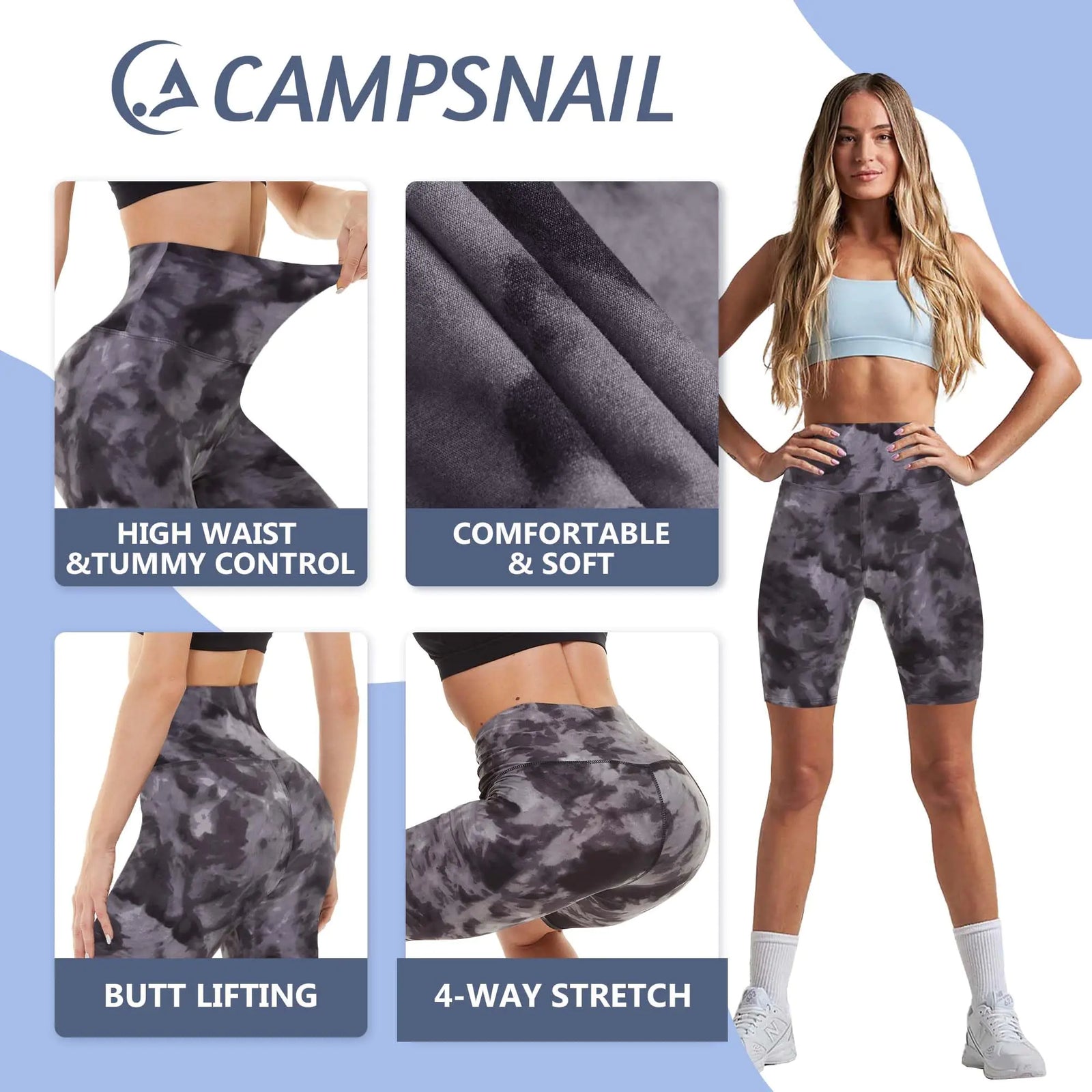 CAMPSNAIL Workout Biker Shorts Women - 3