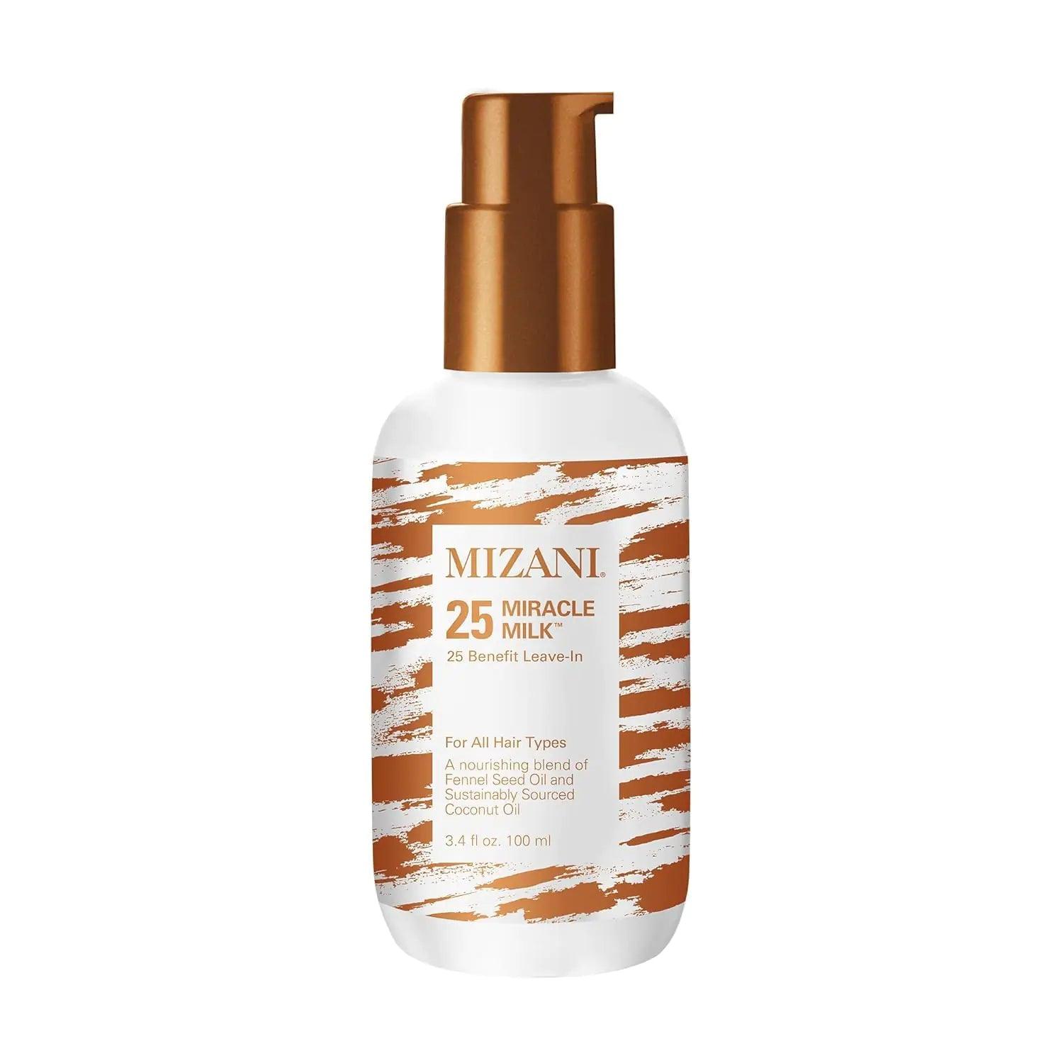 MIZANI 25 Benefit Miracle Milk Leave in Conditioner | Heat Protectant and Detangler Spray | Formulated with Coconut Oil | For Frizzy & Curly Hair 3.4 Fl Oz (Pack of 1) - Evallys.com # #