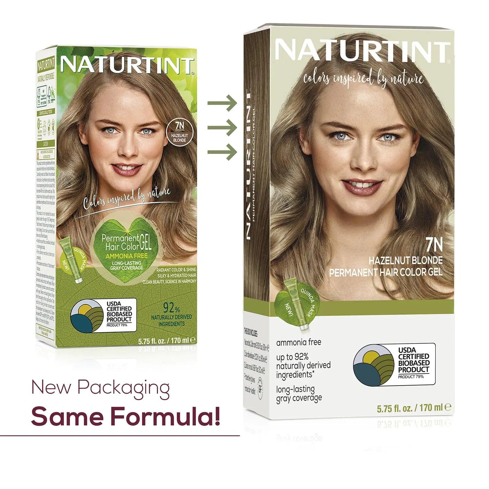 Naturtint 7N Hazelnut Blonde Permanent Hair Color (Pack of 1), Ammonia Free, Vegan, Cruelty Free, up to 100% Gray Coverage, Long Lasting Results (Packaging may vary) - Evallys.com # #