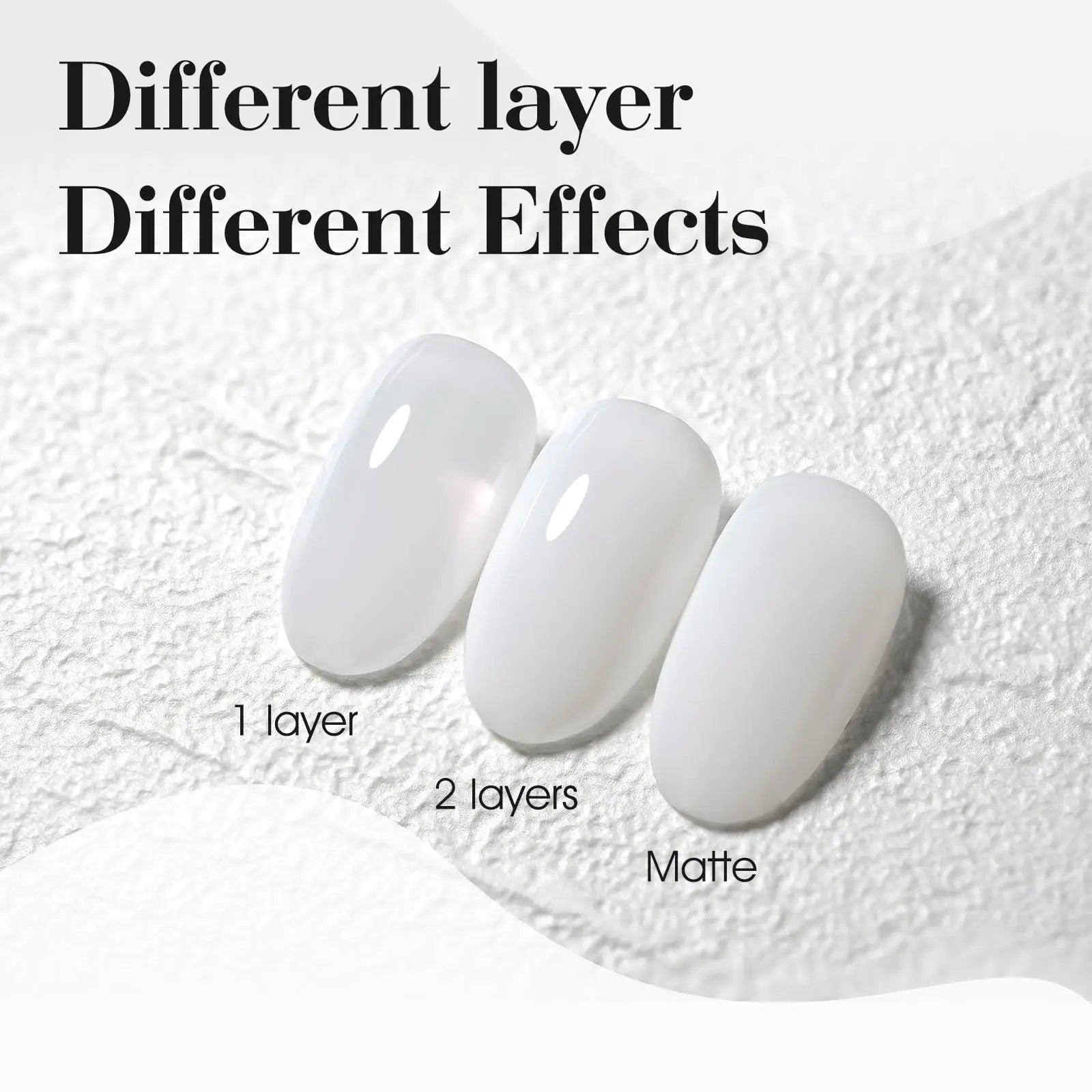 CANNI Milky White Gel Nail Polish, 1 Pcs Milky White Gel Polish Translucent Jelly Neutral Color Soak Off LED Nail Gel Polish Set Nail Art Starter Manicure Salon DIY at Home 9049-Milky White - Evallys.com # #