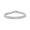 .925 Sterling Silver 1/10 Cttw Miracle Set Diamond and Beaded Tennis Link Bracelet (I-J Color, I2-I3 Clarity) - 7.25" Inches - Evallys.com # #