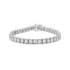 .925 Sterling Silver 1/10 Cttw Miracle Set Diamond and Beaded Tennis Link Bracelet (I-J Color, I2-I3 Clarity) - 7.25" Inches - Evallys.com # #