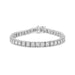 .925 Sterling Silver 1/10 Cttw Miracle Set Diamond and Beaded Tennis Link Bracelet (I-J Color, I2-I3 Clarity) - 7.25" Inches - Evallys.com # #