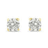 14K Gold 1/2 Cttw Round Brilliant Cut Lab Grown Diamond 4-Prong Classic Solitaire Stud Earrings - Evallys.com # #