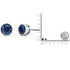 14K White Gold 1.0 Cttw Blue Lab Grown Diamond Screw-Back Classic Bezel Solitaire Stud Earrings (Blue Color, VS2-SI1 Clarity) - Evallys.com # #