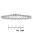 .925 Sterling Silver 1.0 Cttw Diamond Miracle-Set Square Milgrain 7" Link Tennis Bracelet (I-J Color, I3 Clarity) - Evallys.com # #