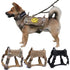 Nylon Tactical Dog Harness with Handle & Bungee Leash for Large Dogs - Evallys.com # #