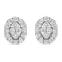 .925 Sterling Silver 1 1/2 Cttw Round-Cut Diamond Oval Shaped Stud Earrings (I-J Color, I3 Clarity) - Evallys.com # #