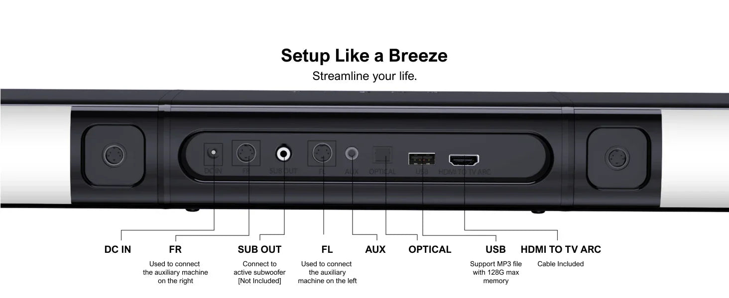 ULTIMEA 180W RGB Soundbar – 5.0 Home Theater with HDMI ARC & App Control - Evallys.com