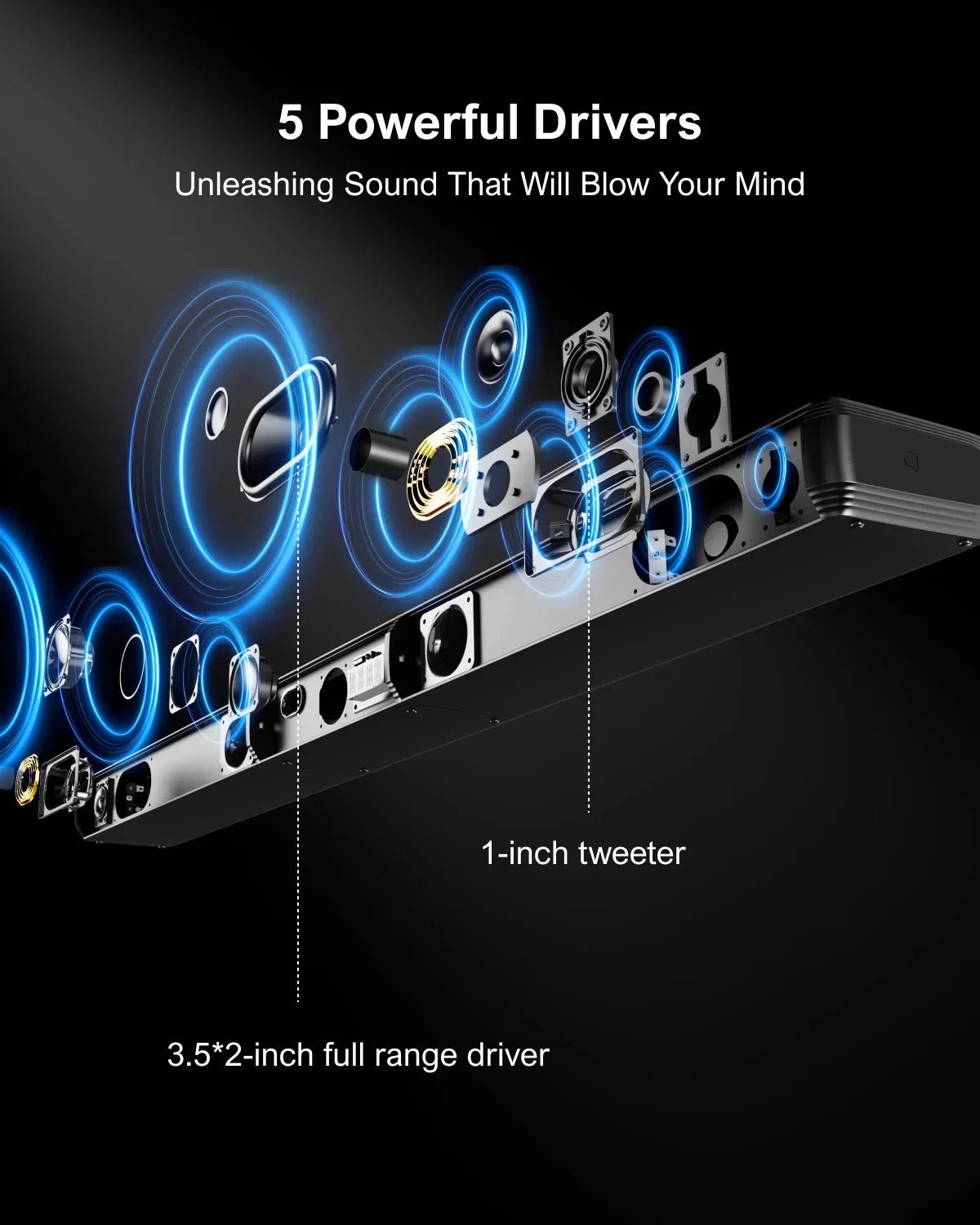 ULTIMEA 180W RGB Soundbar – 5.0 Home Theater with HDMI ARC & App Control - Evallys.com