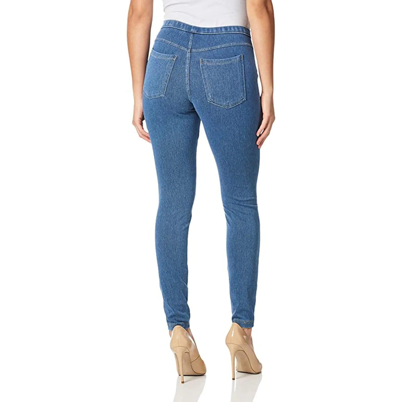 No Nonsense Women’s Classic Denim Leggings, Jeggings for Women with Real Back Pockets, High Waisted Stretch Jeans X-Large Light Denim - Evallys.com # #