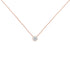 10K Rose Gold 1/5 Carat Round Brilliant-Cut Diamond Modern Bezel-Set Solitaire 16"-18" Pendant Necklace (H-I Color, SI2-I1 Clarity) - Evallys.com # #