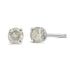 .925 Sterling Silver 4-Prong Round-cut "Salt and Pepper" Diamond Classic Stud Earrings (I-J Color, I3 Clarity) - Evallys.com # #