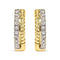 10K Yellow Gold 1/10 Cttw Diamond and Rope Twist Huggy Hoop Earrings (H-I Color, I1-I2 Clarity) - Evallys.com # #