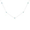 .925 Sterling Silver 1/2 Cttw Treated Fancy Blue Diamond Station Necklace (I2-I3 Clarity) - 18” - Evallys.com # #