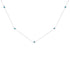 .925 Sterling Silver 1/2 Cttw Treated Fancy Blue Diamond Station Necklace (I2-I3 Clarity) - 18” - Evallys.com # #