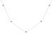 .925 Sterling Silver 1/2 Cttw Treated Fancy Blue Diamond Station Necklace (I2-I3 Clarity) - 18” - Evallys.com # #