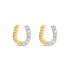 14K Yellow Gold 1/10 Cttw Diamond and Braided Horseshoe Stud Earrings (I-J Color, I1-I2 Clarity) - Evallys.com # #