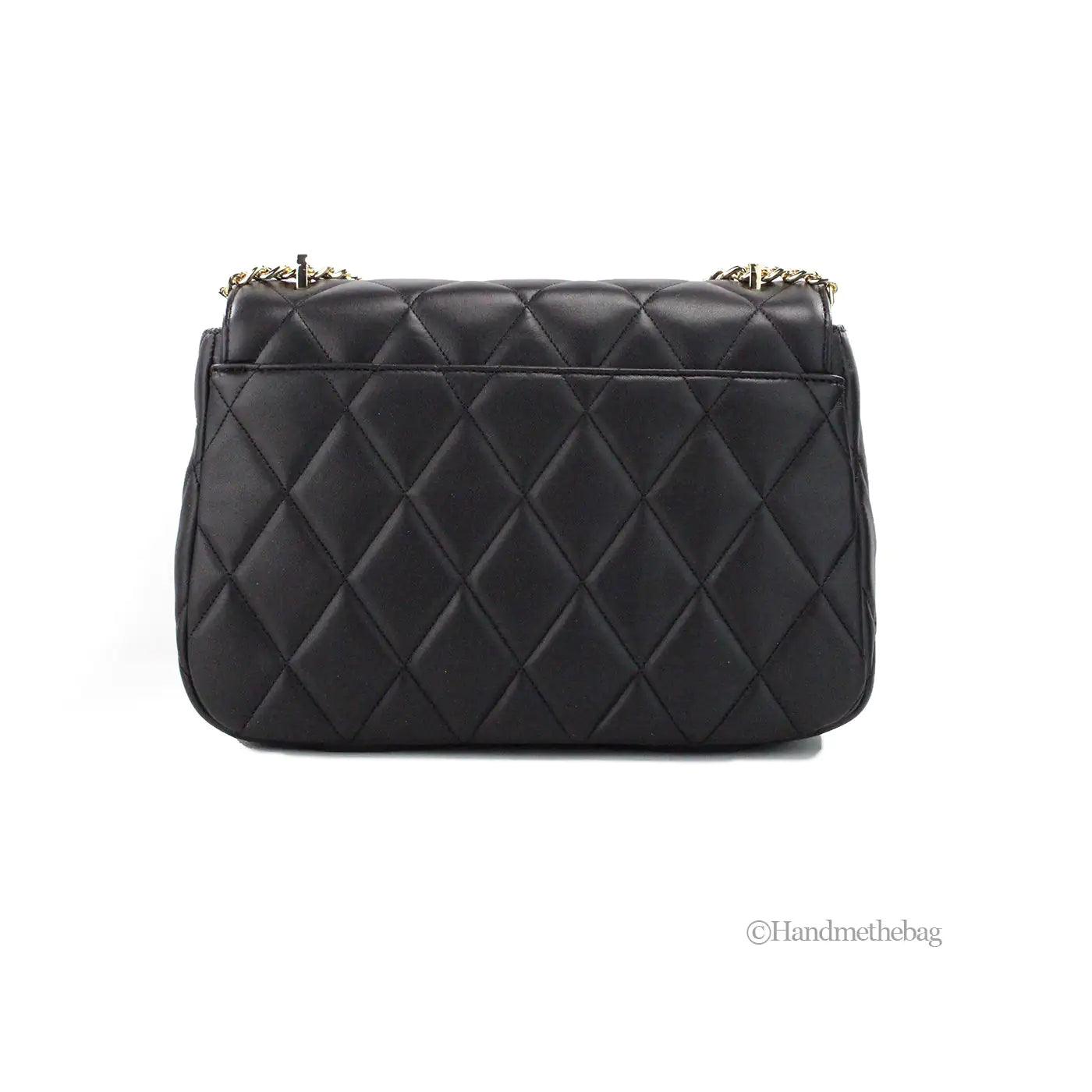 Kate Spade Carey Medium Black Quilted Flap Shoulder Bag - Evallys.com # #