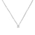 14K White Gold 1/5 Cttw Emerald Shape Solitaire Diamond 18" Pendant Necklace (G-H Color, VS2-SI1 Clarity) - Evallys.com # #