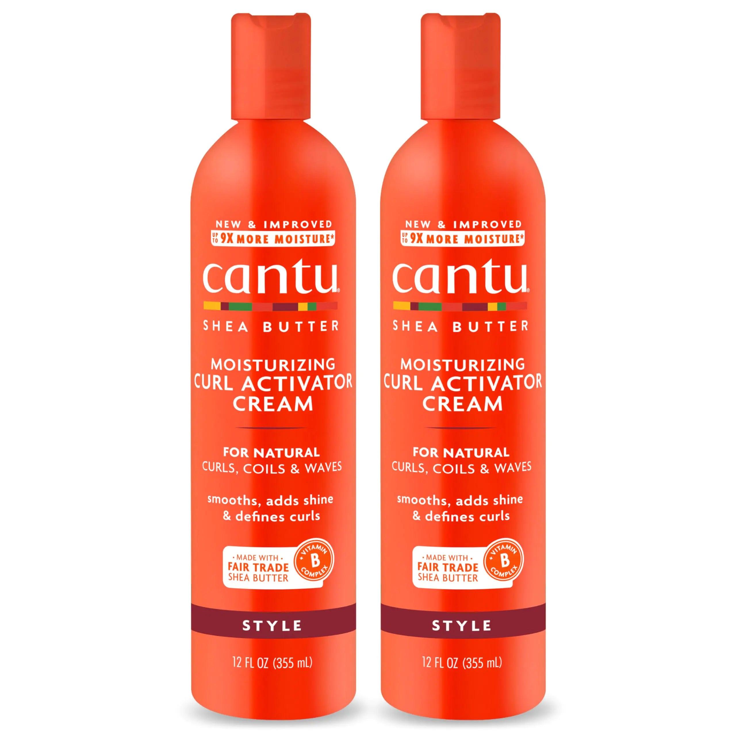 Cantu Moisturizing Curl Activator Cream for Natural Hair with Pure Shea Butter, 12 fl oz (Pack of 2) (Packaging May Vary) Coconut 12 Ounce (Pack of 2) - Evallys.com # #