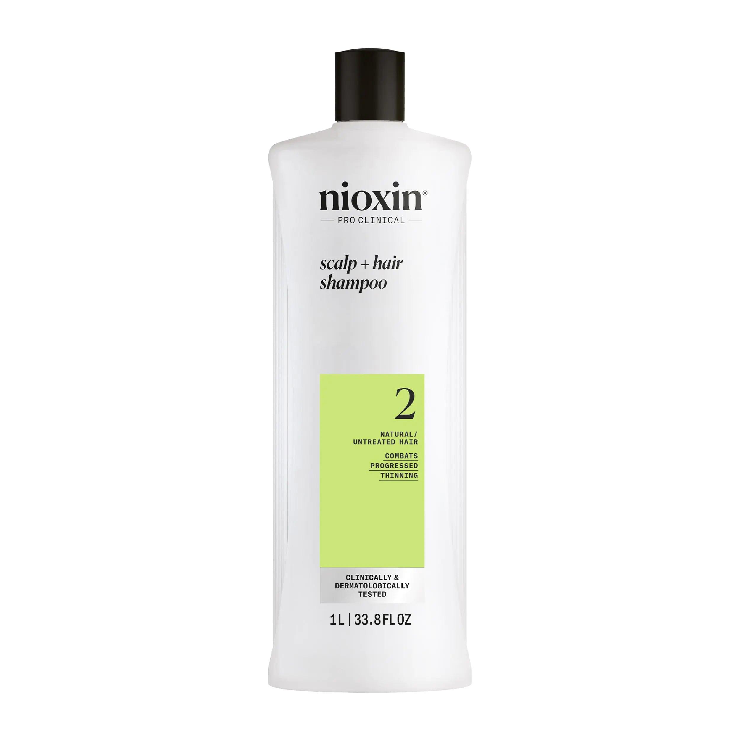 Nioxin Scalp + Hair Thickening System 2 Shampoo, For Natural Hair with Progressed Thinning, 33.8 fl oz (Packaging May Vary) - Evallys.com # #