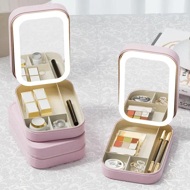 LED Mirror Makeup Storage Box - Evallys.com # #