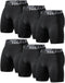 TELALEO 5/6 Pack Compression Shorts Men Spandex Sport Shorts Athletic Workout Running Performance Baselayer Underwear Black(6pcs) Small - Evallys.com # #