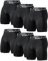 TELALEO 5/6 Pack Compression Shorts Men Spandex Sport Shorts Athletic Workout Running Performance Baselayer Underwear Black(6pcs) Small - Evallys.com # #