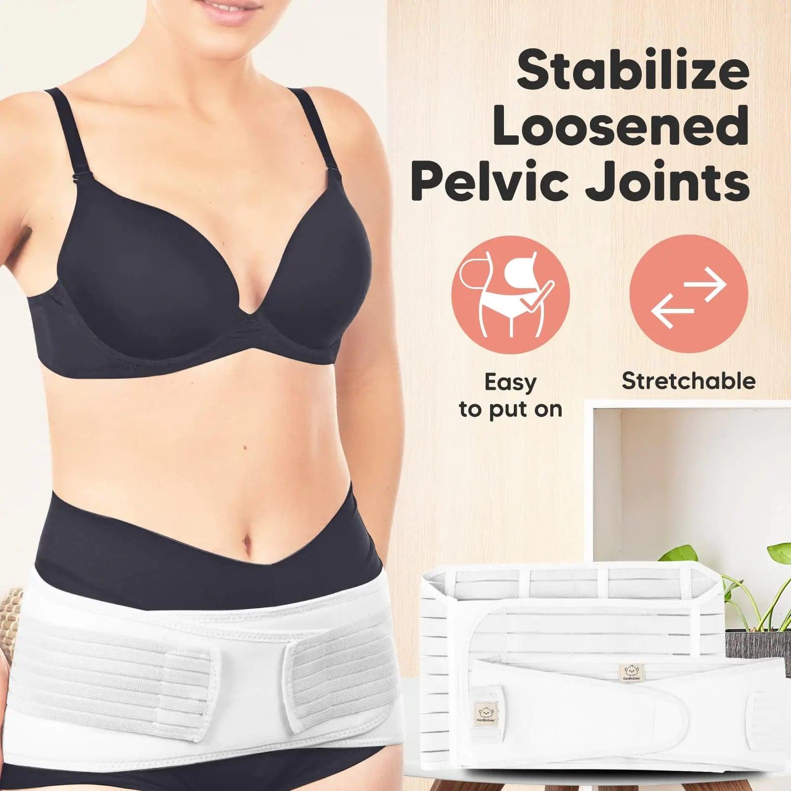 3 in 1 Postpartum Belly Support Recovery Wrap – Postpartum Belly Band, After Birth Brace, Slimming Girdles, Body Shaper Waist Shapewear,Post Surgery Pregnancy Belly Support Band (Matte White, M/L) Matte White - Evallys.com # #