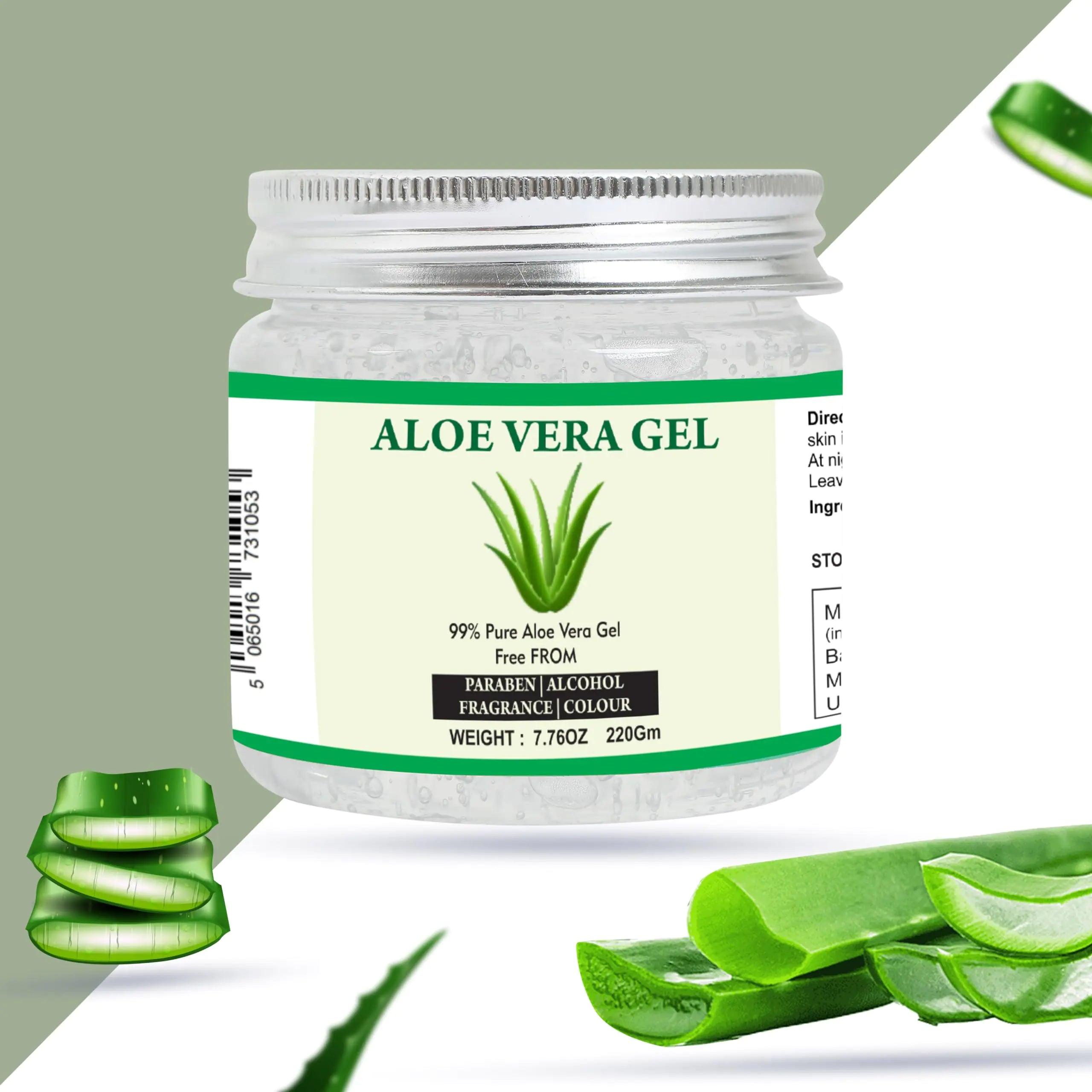 Aloe Vera Gel | 100% Pure Natural Aloe Gel | For Moisturizing Face Skin & Hair Care,Durable Moisturizing Hydrating Soothing | Non-Sticky (7.76 oz) 7.76 Ounce (Pack of 1) - Evallys.com # #