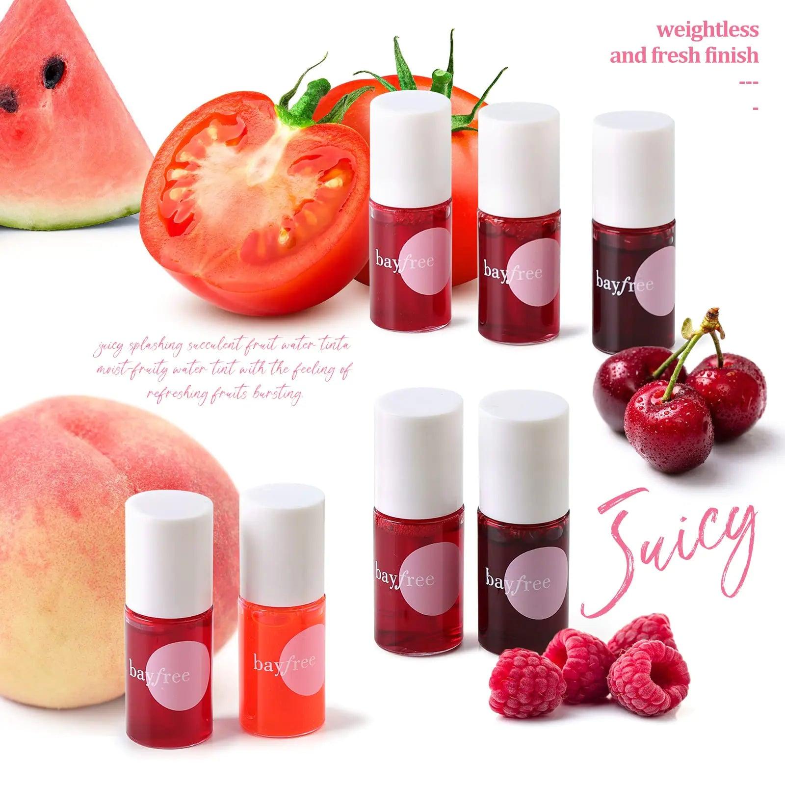 Lip Tint Stain Set, Lip Stain Long Lasting Waterproof, Lightweight, Non-sticky, Transfer-Proof, Matte Finish Lip Makeup (juicy) juicy - Evallys.com # #