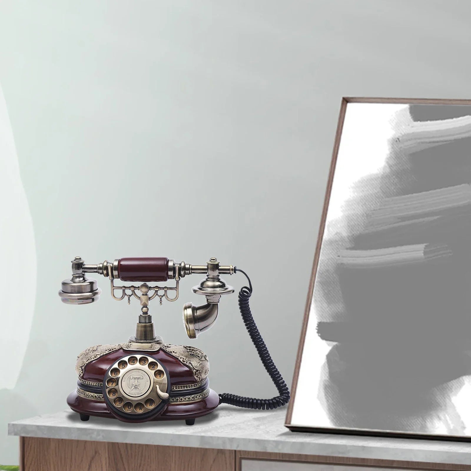 Vintage Telephone Antique Desk Phone Corded Old Fashion Antique Landline Telephone Decor Antique Phone - Evallys.com